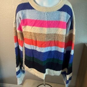 GAP Multicolor Striped Crew Neck Sweater